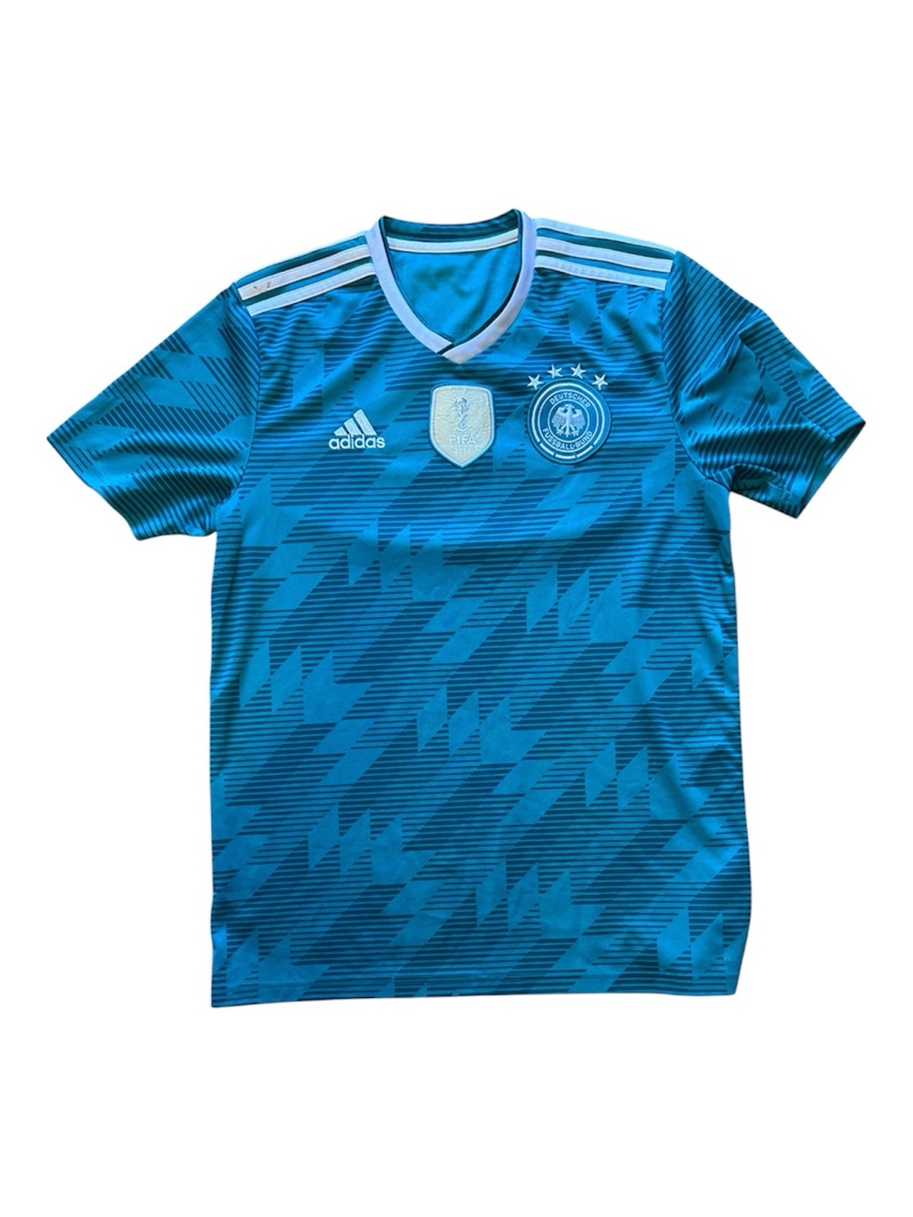 adidas Blue Germany Football Jersey with White Accents